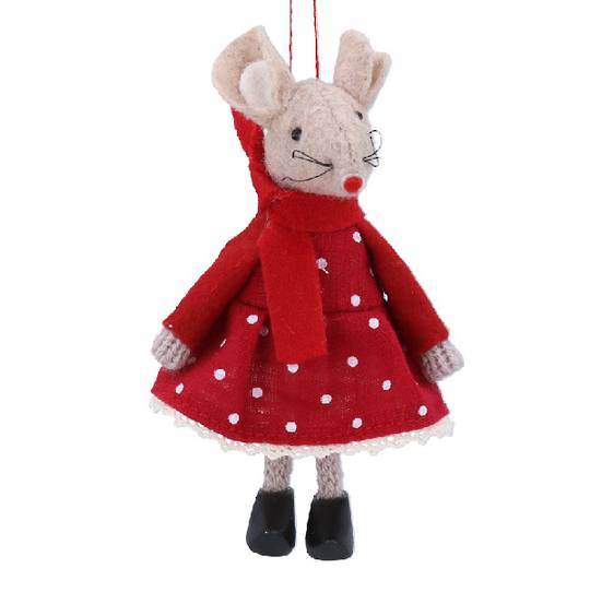 Fabric Country Mouse, Dotty Red Dress 12cm *ETA Nov